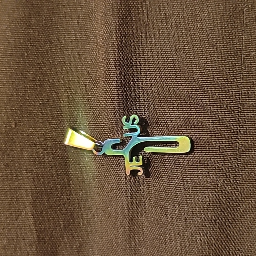STAINLESS STEEL RAINBOW MULTI COLORS CROSS with or without chain.